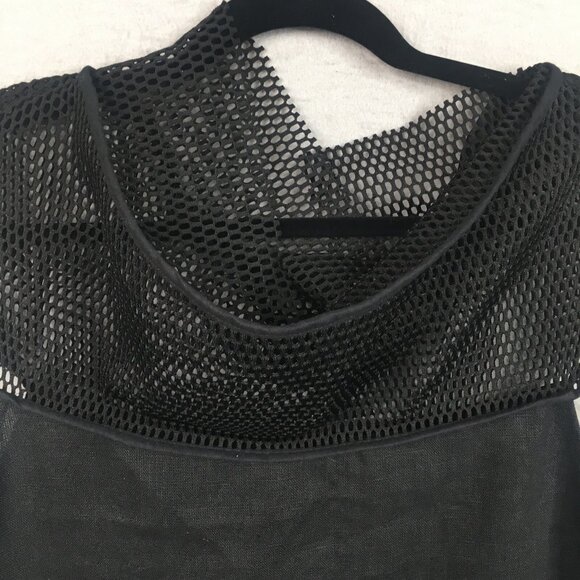 Karaka Design Top Women Large Black 100% Linen Lagenlook Artsy Boho Asymmetrical - Picture 9 of 12